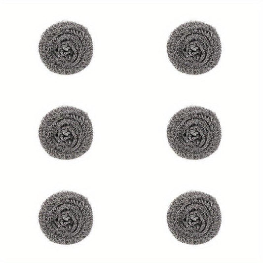 6pcs Steel Scouring Pads Kitchen Scrubber Wire Ball Cleaner