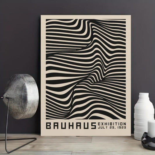 Abstract Bauhaus Canvas Painting Wall Art Modern Artwork