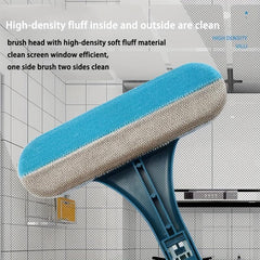 Multifunctional Window Screen Cleaning Brush Glass Wiper Scraper Long Handle