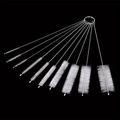 10pcs 304 Stainless Steel Bottle Brushes Reusable Straw Cleaning Brush