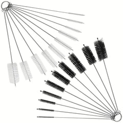 10pcs 304 Stainless Steel Bottle Brushes Reusable Straw Cleaning Brush