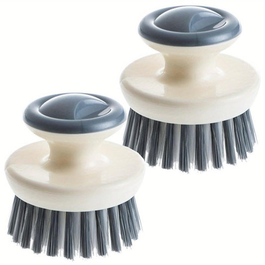 2pcs Kitchen Cleaning Brush with Handle for Bowls Pots Vegetables