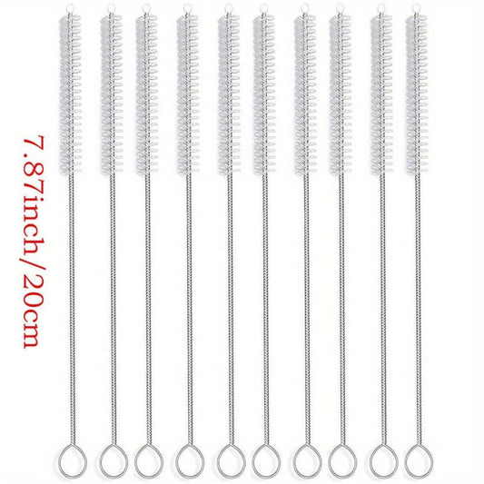 10pc Wide Straw Cleaner Brush Set - 7.87in, 11.8in - Sippy Cups, Water Bottles