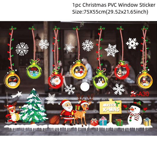 Festive Electrostatic Window Stickers for Christmas