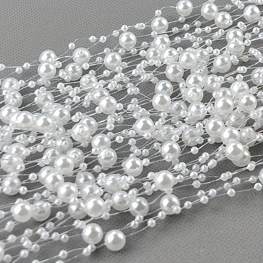 10M Pearl Connecting Line Beads Stars Floral Ornaments DIY Hair Accessories