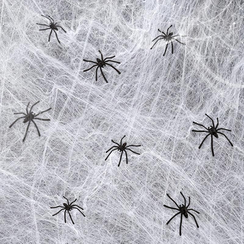 100pcs Halloween Spooky Plastic Spiders Scary Toy Kids Party Decor