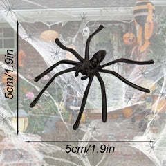 100pcs Halloween Spooky Plastic Spiders Scary Toy Kids Party Decor