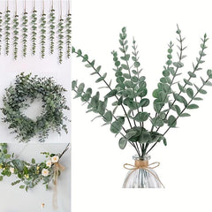 24pcs Artificial Eucalyptus Branches for Room Decoration