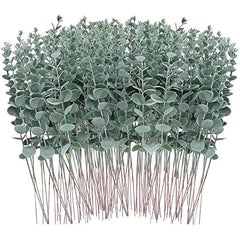 24pcs Artificial Eucalyptus Branches for Room Decoration
