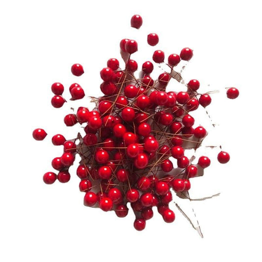 10pcs Red Berry Ball Christmas Decor Foam Berry Living Room Decor Arrangement