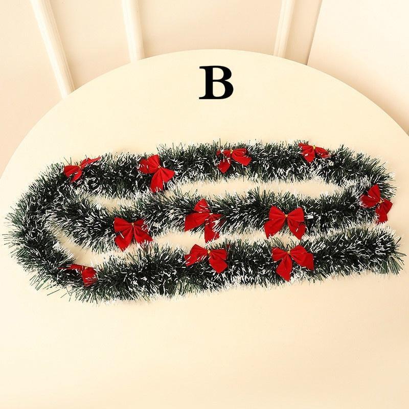 Christmas Tree Dark Green Rattan Twig Door Ring Decoration