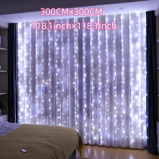 LED Fairy Lights Christmas Curtain Lights Remote Control Decoration