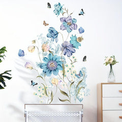 Flower Butterfly Wall Sticker Bedroom Entrance Home Decoration