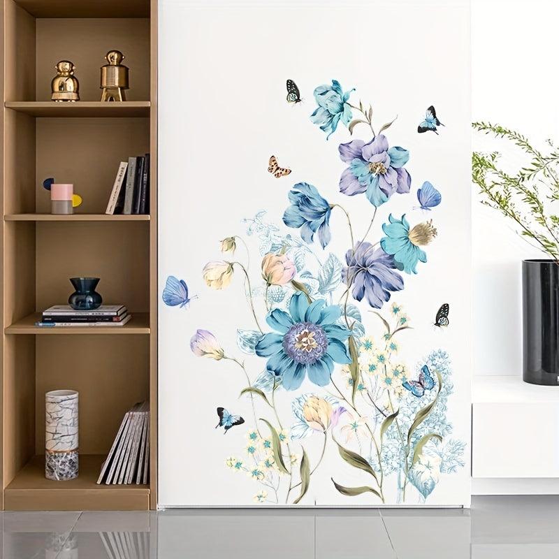 Flower Butterfly Wall Sticker Bedroom Entrance Home Decoration