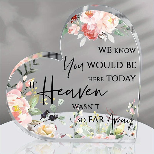 Heart Acrylic Sign Love Memories Wedding Memorial Table Decor