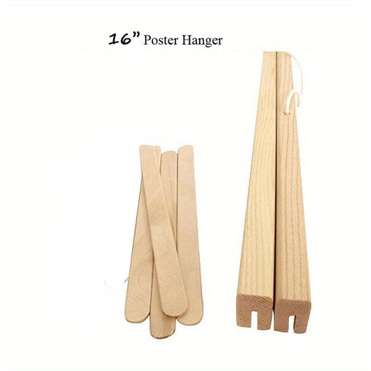 1pc Solid Wood Hanging Scroll Frame Teak Mobile Poster Painting Core