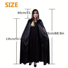 1pc Halloween Hooded Cloak Witch Cosplay Accessories Costumes Masquerade