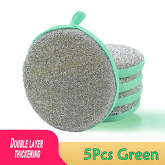 5pcs Double Sided Sponge for Kitchen Cleaning - Non Stick Degreasing