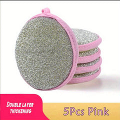 5pcs Double Sided Sponge for Kitchen Cleaning - Non Stick Degreasing