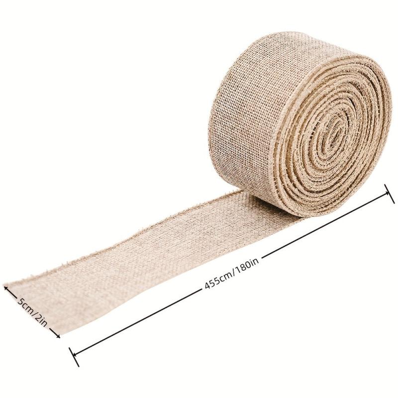 Burlap Wired Ribbon Rolls Natural Orange Brown Olive Green Jute for Crafts