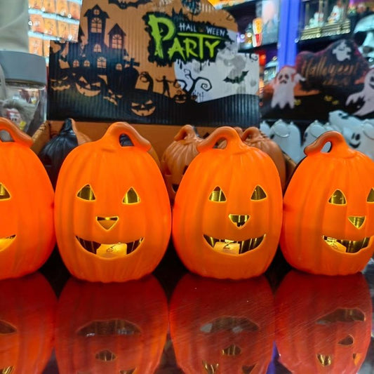1pc Halloween Lantern Pumpkin Halloween LED Decor Glow Ghost Light