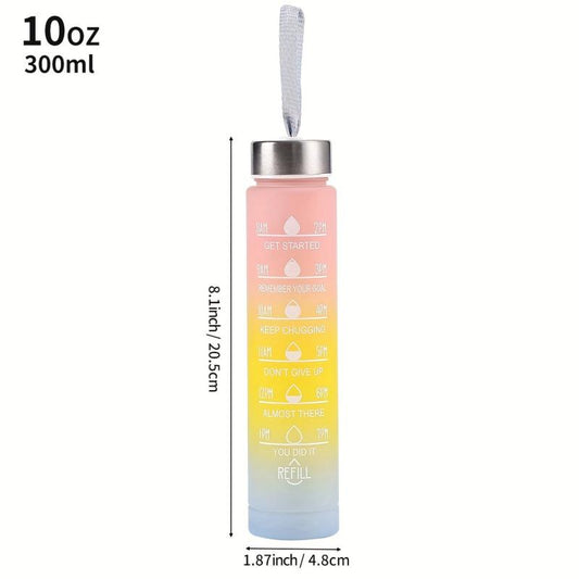 Frosted Motivational Water Bottle - Large Capacity