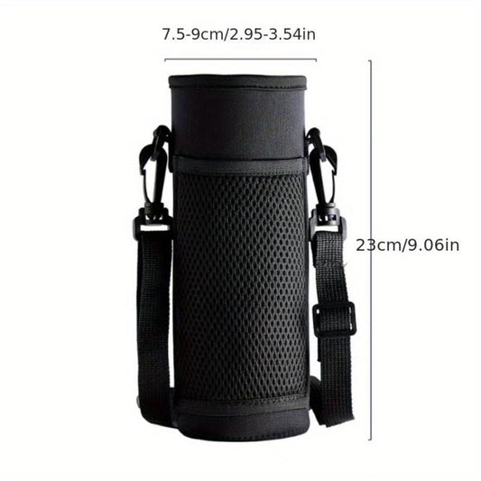Water Bottle Pouch Vacuum Cup Holder With Strap Insulated Thermal Bottle Bag