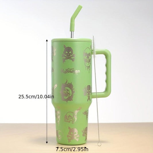 Halloween Skull 40oz Stainless Steel Tumbler Insulated Car Cup