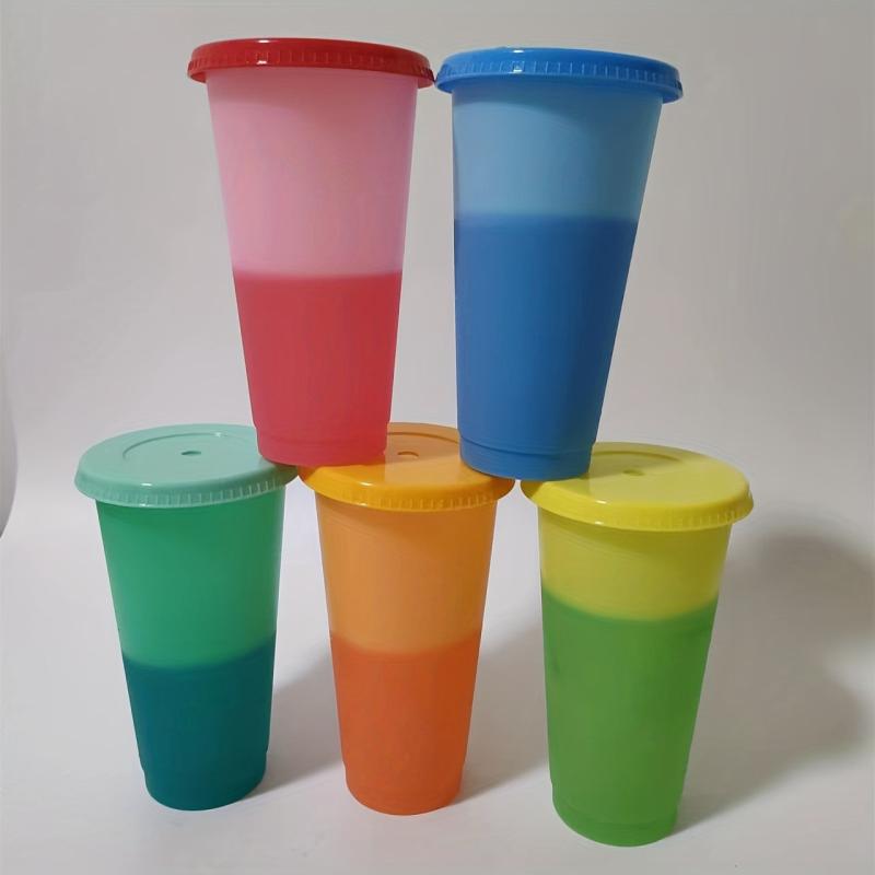 Temperature Sensitive Tumbler With Lid And Straw
