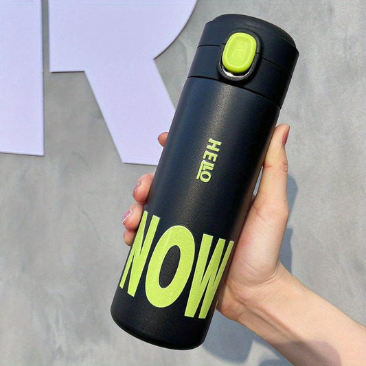 Stainless Steel Insulated Vacuum Flask 450ml - Hot & Cold Beverage Travel Cup