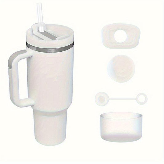 40 oz Tumbler with Handle and Straw Lid, Leakproof Silicone Boot