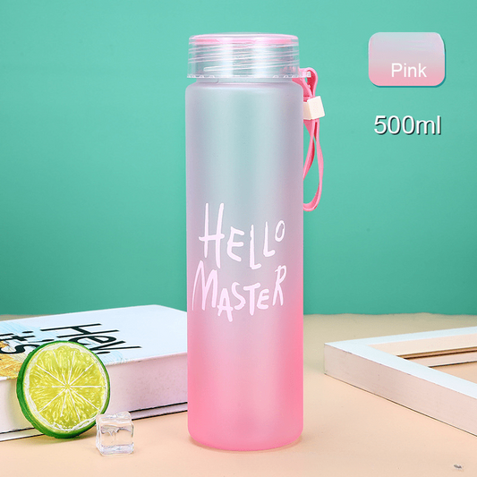 500ml Frosted Plastic Sports Water Bottle - Portable and Durable