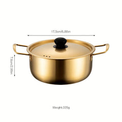 Ramen Noodle Pot With Lid 18cm Double Handle Cookware