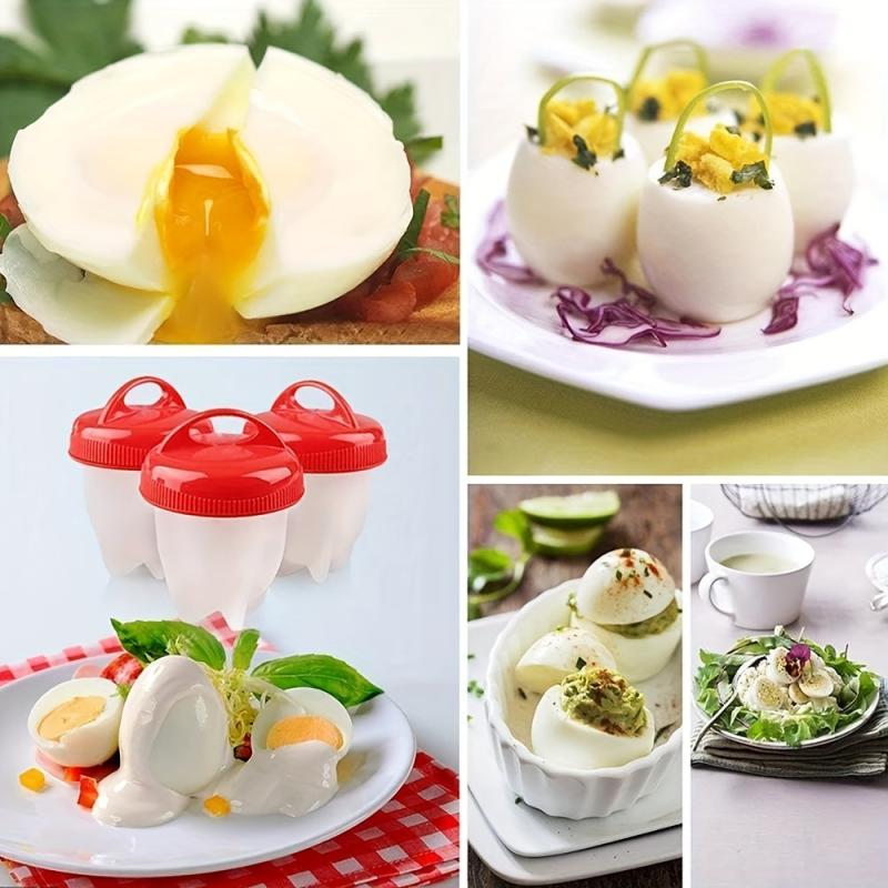 6pcs Mini Non Stick Silicone Egg Cup Steamer Microwave Egg Boiler