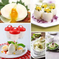 6pcs Mini Non Stick Silicone Egg Cup Steamer Microwave Egg Boiler