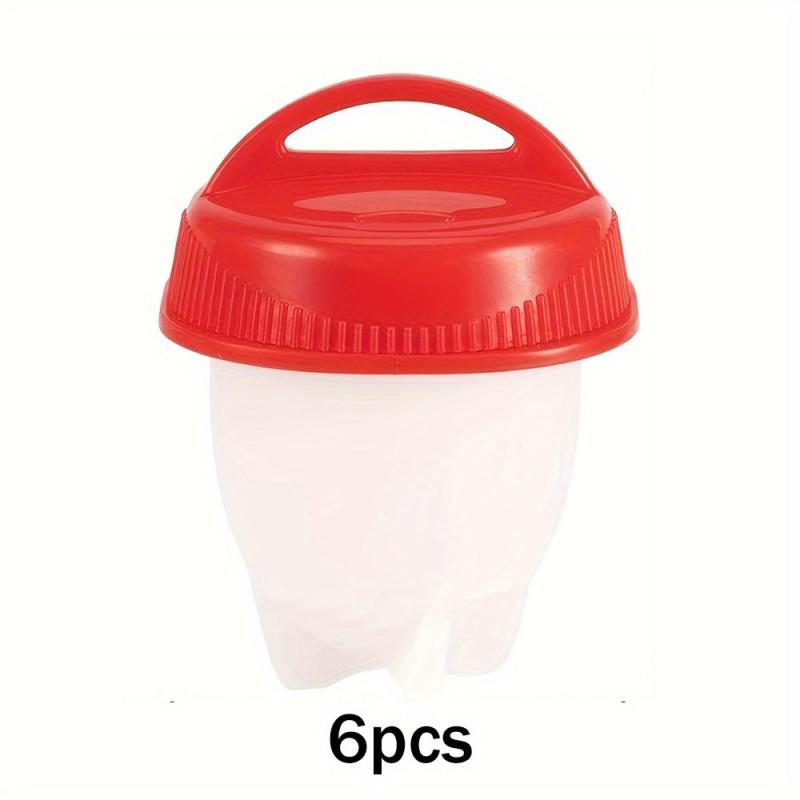 6pcs Mini Non Stick Silicone Egg Cup Steamer Microwave Egg Boiler