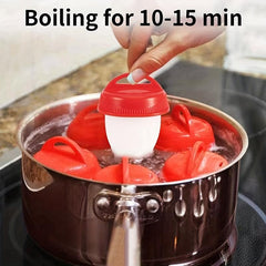 6pcs Mini Non Stick Silicone Egg Cup Steamer Microwave Egg Boiler