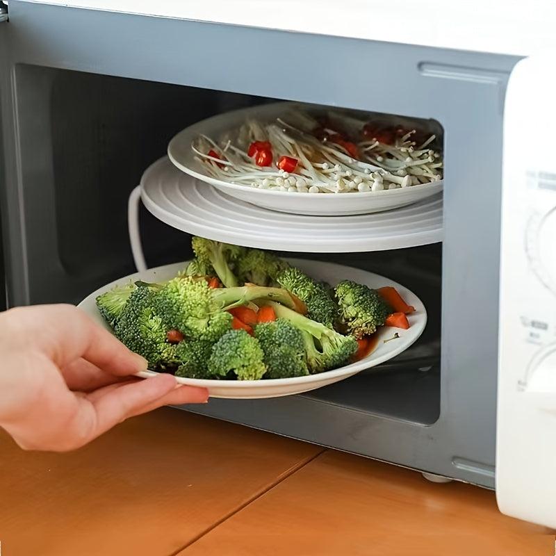 Multifunctional Microwave Rack Tray with Handle for Cooking