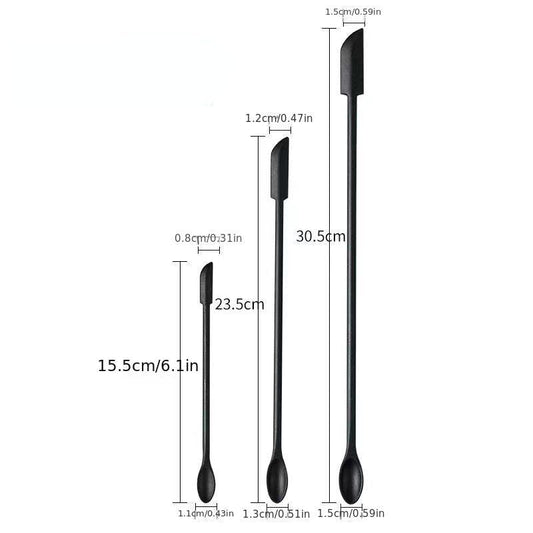 3pcs Mini Silicone Spatula Scraper Spoon Set for Makeup Beauty Cosmetic Jar