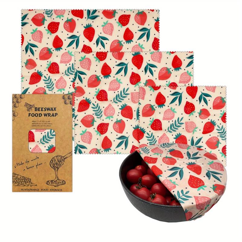 3pcs Beeswax Food Wraps Eco Friendly Biodegradable Zero Waste