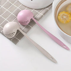 Long Handle Soup Spoon With Filter Strainer 2 In 1 Cooking Colander