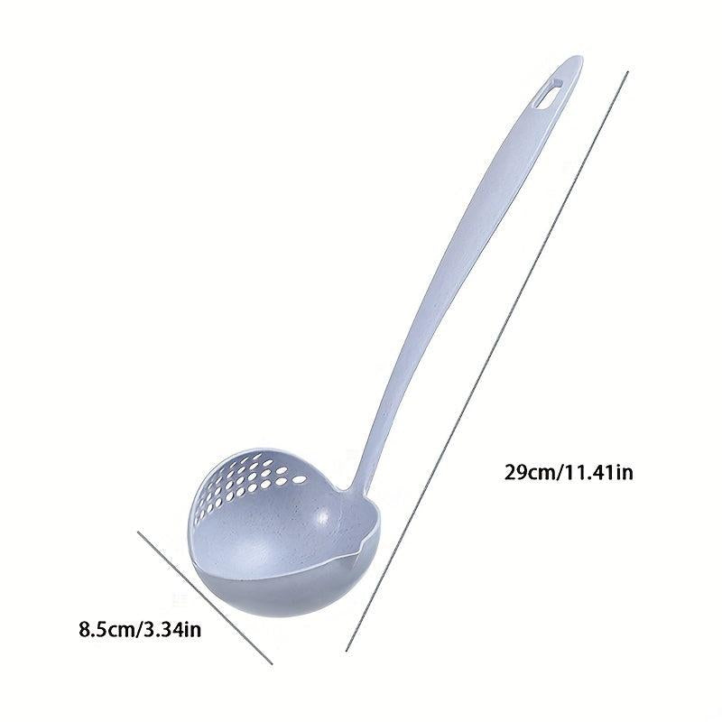 Long Handle Soup Spoon With Filter Strainer 2 In 1 Cooking Colander