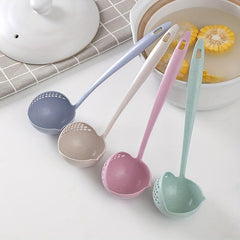 Long Handle Soup Spoon With Filter Strainer 2 In 1 Cooking Colander