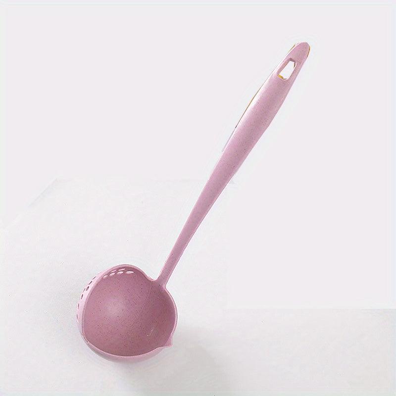 Long Handle Soup Spoon With Filter Strainer 2 In 1 Cooking Colander