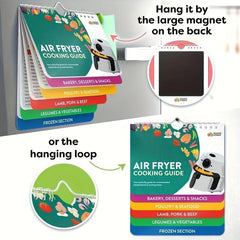 1pc Air Fryer Cheat Sheet Magnets Cooking Guide Set