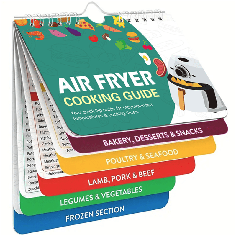 1pc Air Fryer Cheat Sheet Magnets Cooking Guide Set
