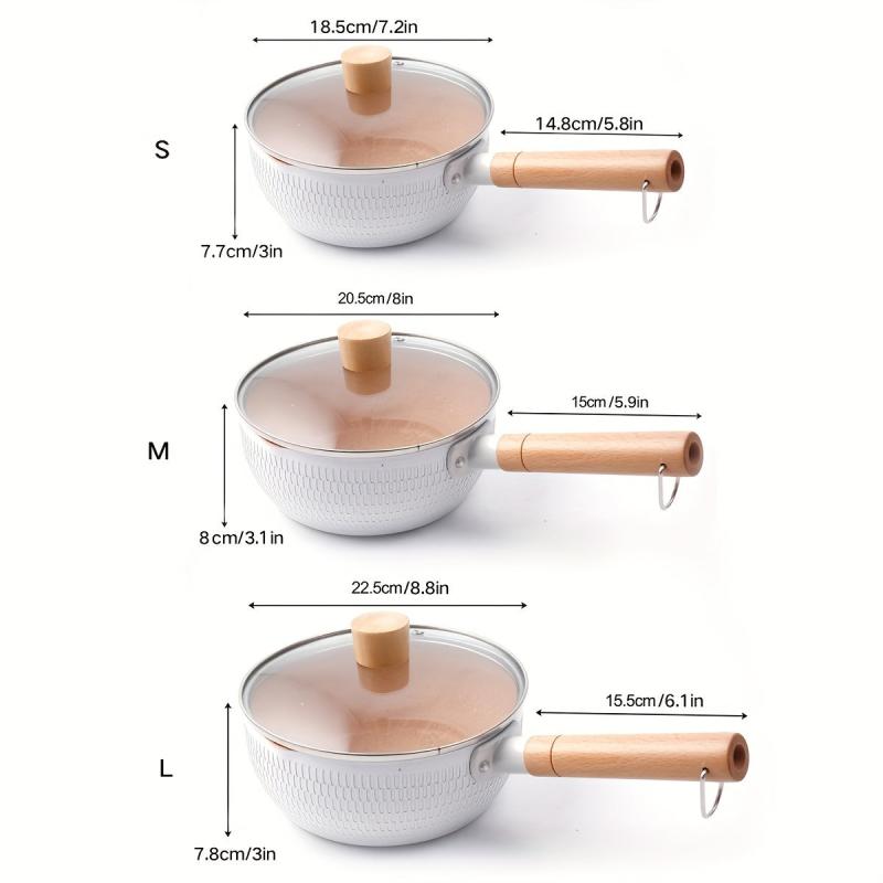 Aluminum Saucepan With Lid 18 20 Aluminum Alloy Sauce Pan