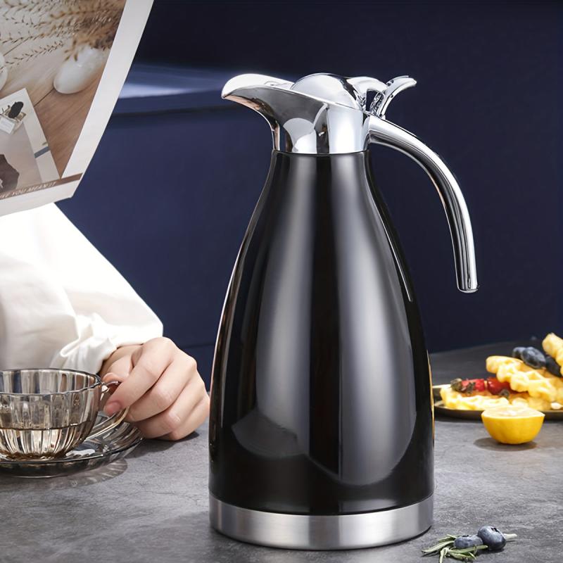 304 Stainless Steel Hot and Cold Vacuum Coffee Pot, European Style