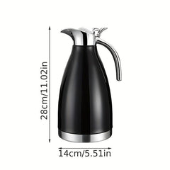 304 Stainless Steel Hot and Cold Vacuum Coffee Pot, European Style