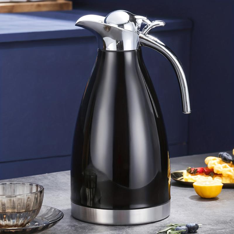 304 Stainless Steel Hot and Cold Vacuum Coffee Pot, European Style